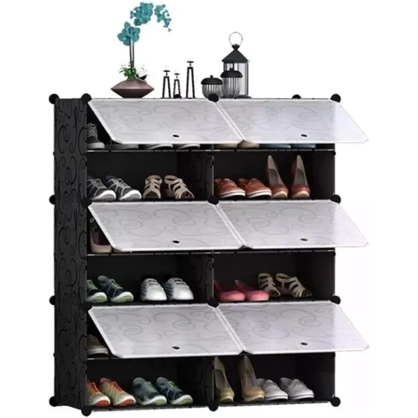 Шафа для взуття Storage Cube Cabinet DT-1572 • Складана пластикова шафа-органайзер Storage Cube Cabinet DT-1572 для зберігання взуття в передпокої, спальні та гардеробній