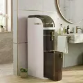 Шкаф-пенал для ванной 78×41×18 см • Узкий напольный шкаф для туалета 78×41×18 см с 4 секциями, ящиками и колесиками