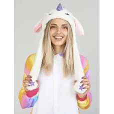 Шапка – кигуруми Единорог с двигающимися ушками Kigurumi