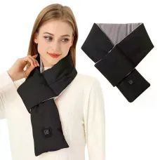 Шарф Intelligent Heating Scarf с подогревом черный • Электрический шарф Intelligent Heating Scarf USB 5V 6 Вт с 3 режимами нагрева 10×80 см