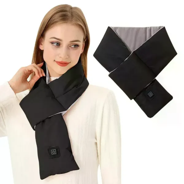 Шарф Intelligent Heating Scarf з підігрівом чорний • Електричний шарф Intelligent Heating Scarf USB 5V 6 Вт з 3 режимами нагріву 10×80 см
