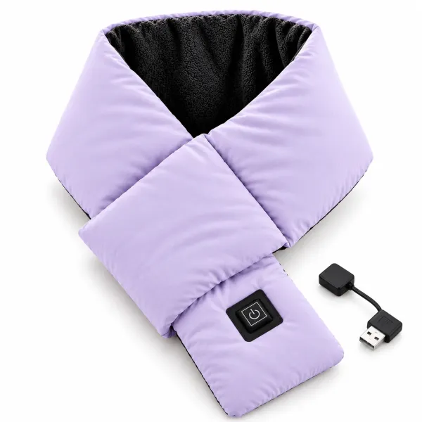 Шарф Intelligent Heating Scarf з підігрівом фіолетовий • Електричний шарф Intelligent Heating Scarf USB 5V з 3 режимами нагріву 10×80 см