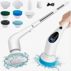 Щетка аккумуляторная с удлиненной ручкой 4 насадками 5 губками • Аккумуляторная щётка для чистки Щетка аккумуляторная с удлиненной ручкой 4 насадками 5 губками • Аккумуляторная щётка для чистки