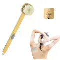Щетка для душа Body Brush AND LY-588 с длинной ручкой и дозатором • Массажная щетка для тела, спины и ухода за кожей с емкостью для геля