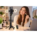 Штатив для телефона C12 с AI-автоотслеживанием • Селфи-трипод C12 1,8 м с LED-подсветкой, поворотом 360°, Bluetooth-пультом и управлением жестами