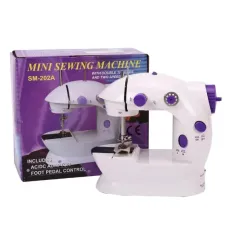 Швейная мини машинка Mini Sewing Machine SM-202A 4 в 1 портативная домашняя машинка для шитья, от сети / батареек / педали Швейная мини машинка Mini Sewing Machine SM-202A 4 в 1 портативная домашняя машинка для шитья, от сети / батареек / педали