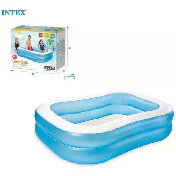 Сімейний надувний басейн INTEX 57180 203×152×48 см • Просторий літній басейн для дітей і дорослих