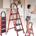 Лестница складная на 4 ступени • Стальные стремянки с максимальной нагрузкой до 150 кг