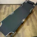 Складной пляжный шезлонг 56×176 см черный • Садовый раскладной лежак для дачи, пляжа, террасы и отдыха на природе