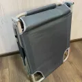 Складной пляжный шезлонг 56×176 смсерый • Садовый раскладной лежак для дачи, пляжа, террасы и отдыха на природе