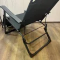 Складаний садовий шезлонг 66×176 см • Пляжний розкладний лежак для дачі, тераси, басейну та відпочинку на природі