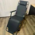 Складаний садовий шезлонг 66×176 см • Пляжний розкладний лежак для дачі, тераси, басейну та відпочинку на природі