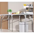 Складной стол из нержавеющей стали HN-602 150х60х73 см • Рабочий кухонный стол HN-602 из нержавейки для дачи, торговли и пикника