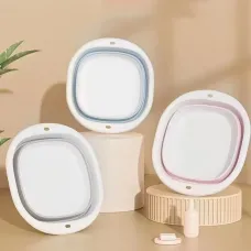 Складной силиконовый таз на 3 литров · Универсальная раскладная корзина - тазик с ручками Складной силиконовый таз на 3 литров · Универсальная раскладная корзина - тазик с ручками