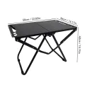 Складной туристический стол для кемпинга черный • Портативный раскладной стол из углеродистой стали для пикника, дачи, рыбалки и отдыха на природе