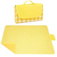 Складной водонепроницаемый коврик для пикника 200×200 см • Туристический пляжный коврик-сумка с ПВХ покрытием и защитой от влаги Складной водонепроницаемый коврик для пикника 200×200 см • Туристический пляжный коврик-сумка с ПВХ покрытием и защитой от влаги