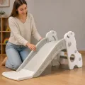 Складная горка KAR317 из HDPE-пластика, 108×55×50 см • компактная детская горка со ступеньками и поручнями для игр в комнате и на участке