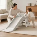 Складная горка KAR317 из HDPE-пластика, 108×55×50 см • компактная детская горка со ступеньками и поручнями для игр в комнате и на участке