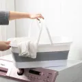 Складное прямоугольное силиконовое ведро · Хозяйственная корзина на 20 литров, 47x26x18 см