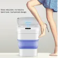 Мусорное складное ведро с сенсорной крышкой на 8 л · Сенсорная складная корзина для мусора ZSW-L11
