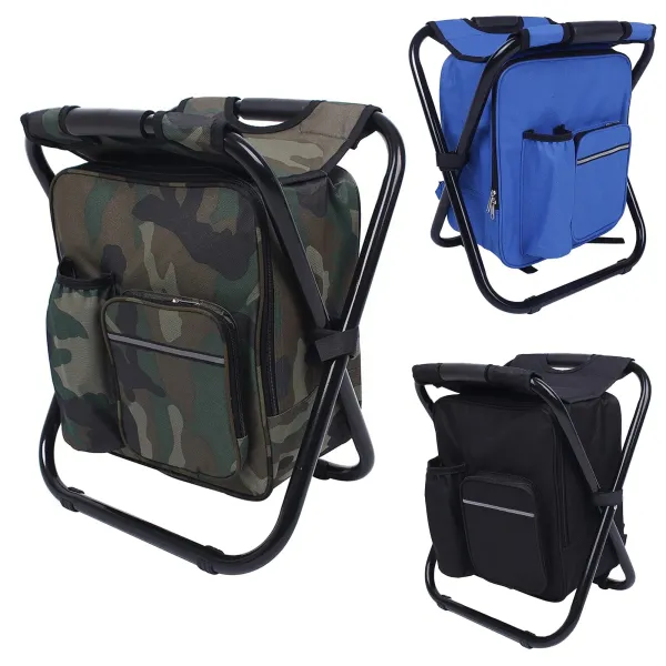 Складной стул HX-30-19 с сумкой для пикника и рыбалки • Переносной раскладной стул с встроенной сумкой до 110 кг