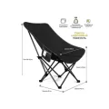 Складной туристический стул MA560black 45×93×58 см зеленый до 200 кг • Кресло для пикника, рыбалки, кемпинга и отдыха на природе