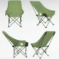 Складной туристический стул MA560green 45×93×58 см зеленый до 200 кг • Кресло для пикника, рыбалки, кемпинга и отдыха на природе
