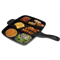 Сковорода универсальная Magic Pan 5 в 1 с секциями для одновременного приготовления жарки нескольких блюд Сковорода универсальная Magic Pan 5 в 1 с секциями для одновременного приготовления жарки нескольких блюд