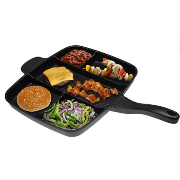 Сковорода универсальная Magic Pan 5 в 1 с секциями для одновременного приготовления жарки нескольких блюд