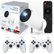 Смарт-проектор EM300 Max с 2 джойстиками • Домашний кинотеатр и игровая консоль в одном устройстве 64GB Android 12