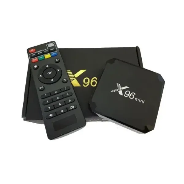 Смарт ТВ приставка X96 Mini 2/16 ГБ 4K с пультом MA384 • Android TV Box для телевизора с Wi-Fi, LAN, HDMI и поддержкой microSD