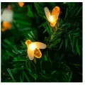 Солнечная гирлянда Пчелы 5 м 20 LED теплый белый • Садовая LED-гирлянда Пчелы на солнечной панели 5 метров с 8 режимами свечения