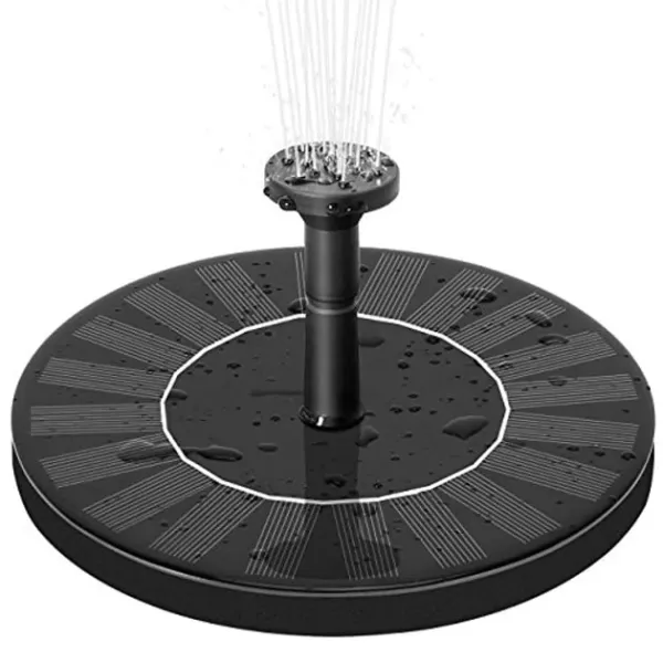 Солнечный фонтан-насос для сада с 6 насадками • Экологичный и декоративный способ украсить водоём или садовый участок