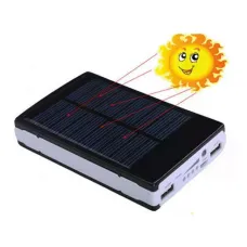 Солнечный повербанк UNIQUE 90000/9600 мА·ч • Портативный внешний аккумулятор Solar с фонариком для телефона и USB-гаджетов