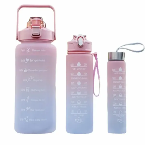 Спортивные бутылки для воды 3 в 1 · Комплект бутылок для спорта и отдыха (2л, 900 мл, 500 мл)