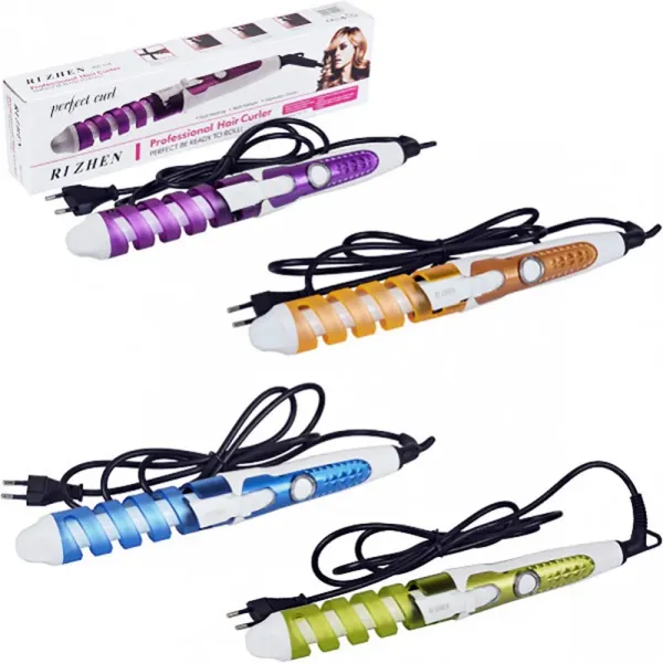 Спиральная плойка для завивки волос | Система зажатия пряди | Стайлер для волос perfect curl RZ118 CG24 PR4