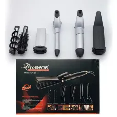 Стайлер для укладки волос 6 в 1 Gemei GM-2816 PRO Мультистайлер с съемными насадками утюжок плойка гофре спиральная завивка Стайлер для укладки волос 6 в 1 Gemei GM-2816 PRO Мультистайлер с съемными насадками утюжок плойка гофре спиральная завивка