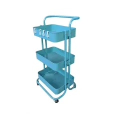 Стеллаж-этажерка 3 полки на колесах 108-5 • Универсальный напольный органайзер для дома и офиса Стеллаж-этажерка 3 полки на колесах 108-5 • Универсальный напольный органайзер для дома и офиса