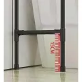 Стелаж над пральною машиною 3 полиці чорний • Підлогова стійка-органайзер для ванної кімнати над пральною машиною та унітазом 72×25×155 см із нержавіючої сталі