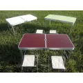 Стол алюминиевый Усиленный с 4 стульями складной для пикника · Стол – чемодан раскладной туристический со стульями