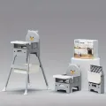 Стульчик-трансформер для кормления KAR21 серый • Детский стул для кормления складной с подносом и корзиной для хранения