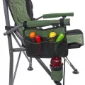 Стул туристический складной HX-64 • Кемпинговый раскладной стул с подлокотниками и подстаканником