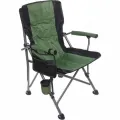 Стул туристический складной HX-64 • Кемпинговый раскладной стул с подлокотниками и подстаканником
