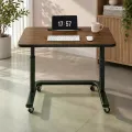 Столик для ноутбука Dash XBC-1-01 Brown • Регулируемый компьютерный стол 60×40 см на колесах для работы, учебы и планшета