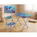 Столик складной и стульчик Bambi Дельфин X-398 60×40 см • Детский складной стол со стулом для рисования, игр и занятий дома • Комплект детской мебели для ребенка