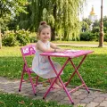 Столик складной и стульчик Bambi фиолетовый X-399 60×40 см • Детский складной стол со стулом для рисования, игр и занятий дома • Комплект детской мебели для ребенка