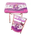 Столик складной и стульчик Bambi фиолетовый X-399 60×40 см • Детский складной стол со стулом для рисования, игр и занятий дома • Комплект детской мебели для ребенка