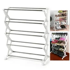 Стойка полка для обуви металлическая The Shoes Rack Органайзер этажерка обувная на 15 пар