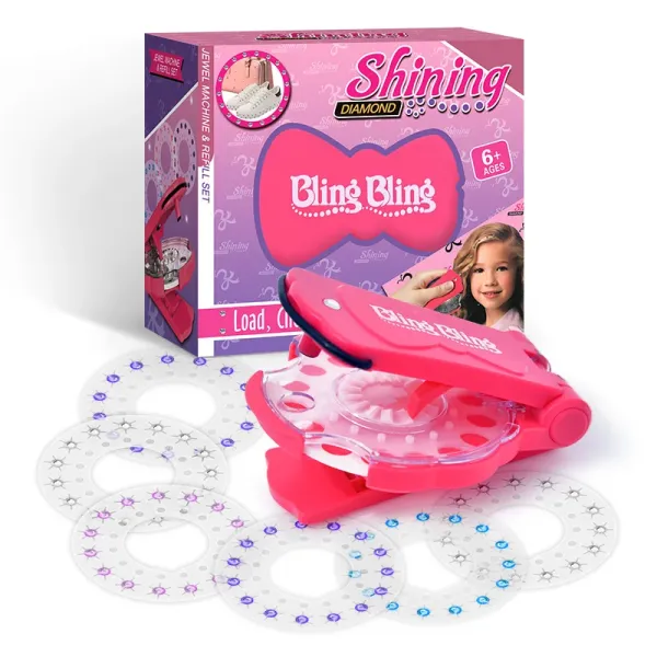 Стразы для волос Bling Bling Бриллиантовый стайлер – степлер для украшения стразами для девочек