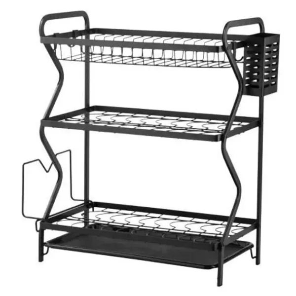 Сушилка для посуды EDENBERG EB-17987 • Трёхъярусная настольная сушилка для кухни